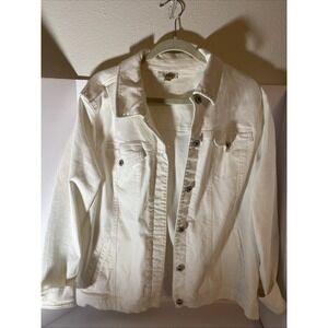 Style & Co Denim‎ White Jacket XL L1